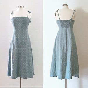 mango linen strap dress
